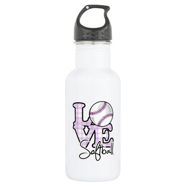 Love Softball 532 Ml Water Bottle (Front)