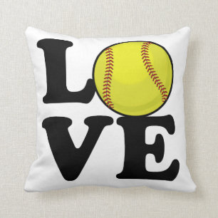 Love Softball Cushion