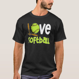 Love Softball Player Coach Sport Softball Bat 2 T-Shirt