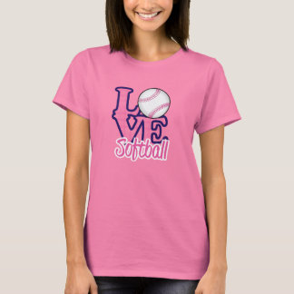 Love Softball Ringer Shirt