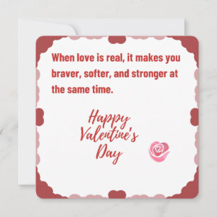  Love Softer Stronger Quot Valentine's Day Card