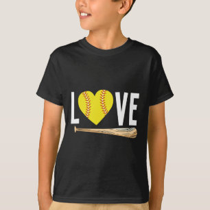 Love Softll Player Girls Teens Funny Softll  T-Shirt