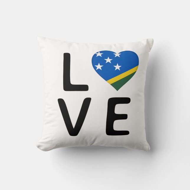 Love - Solomon Islands Flag Cushion (Front)
