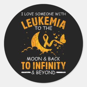 Love Someone With Leukaemia Happy Awareness Ribbon Classic Round Sticker