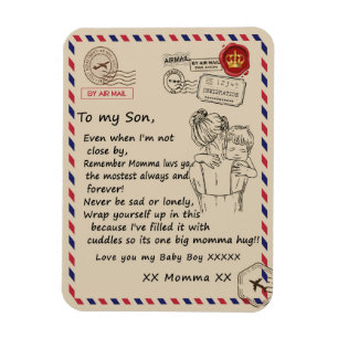 Love Son   Letter To My Daughter Love You Baby Boy Magnet