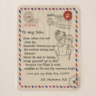 Love Son Letter To My Daughter Love You Baby Boy Sherpa Blanket