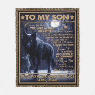 Love Son  Letter To My Son Never Feel You're Alone Fleece Blanket