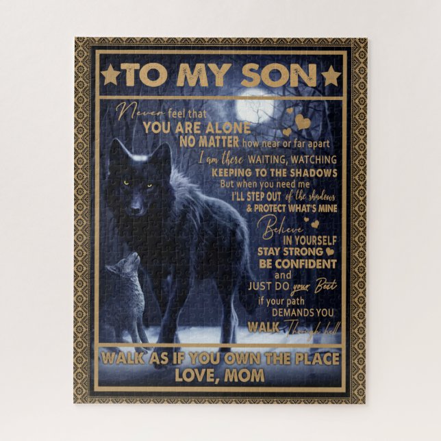Love Son| Letter To My Son Never Feel You're Alone Jigsaw Puzzle (Vertical)