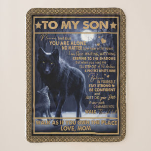 Love Son Letter To My Son Never Feel You're Alone Sherpa Blanket