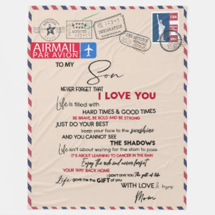 Love Son   To My Son Never Forget That I Love You Fleece Blanket