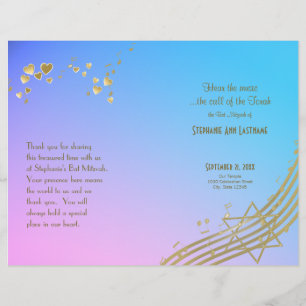 Love Song Bat Mitzvah Program Cover