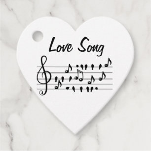 Love song, birds sitting in between musical notes favour tags