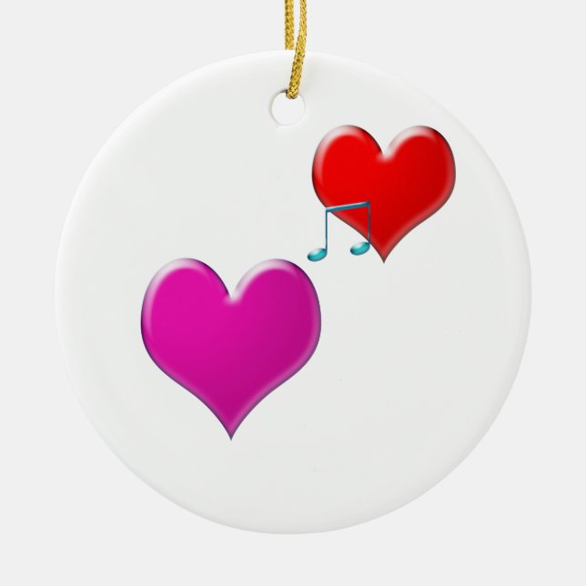 love song ceramic tree decoration (Front)
