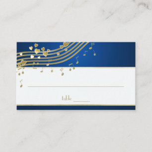 Love Song Music Notes and Hearts Place Card