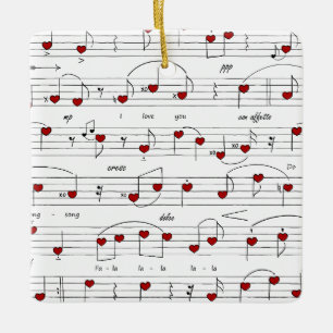 Love Song Personalized Musical Ceramic Ornament