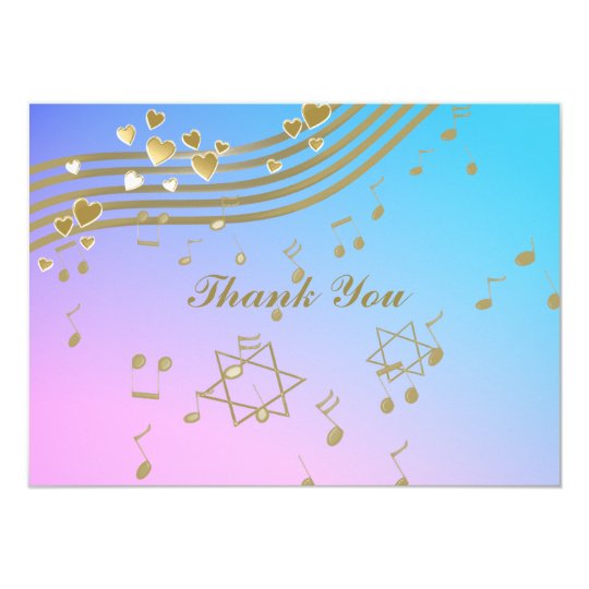 Love Songs Bat Mitzvah Flat Note Card