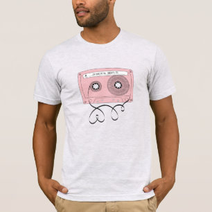 Love Songs for You–Retro Valentine’s Cassette Tape T-Shirt