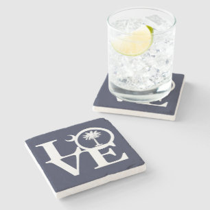 LOVE South Carolina Stone Coaster