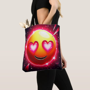 Love Sparkle Emoji Hearts Tote Bag