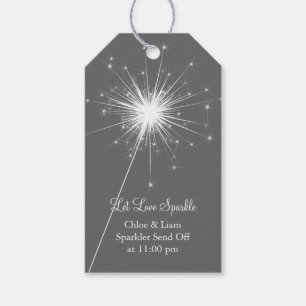 Love Sparkles Gift Tag - grey