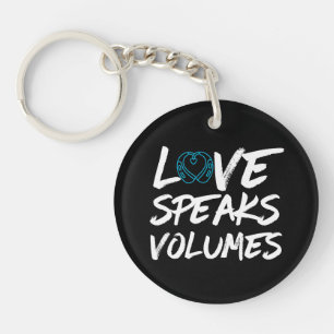 Love Speaks Volumes - Deaf Awareness Key Ring
