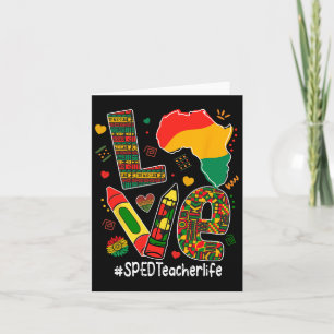 Love Sped Teacher African Black History Month Gift Card