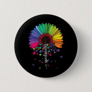 Love Sped Teacher Autism Awareness Valentines Day 6 Cm Round Badge