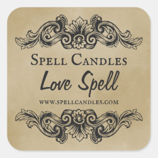 Love Spell Candle Labels