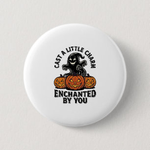 Love Spell Ghost Vintage Halloween Pumpkin Art_1 6 Cm Round Badge