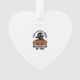 Love Spell Ghost Vintage Halloween Pumpkin Art_1 Ornament