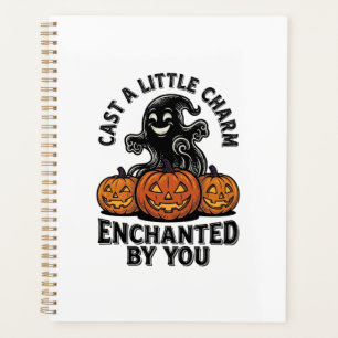 Love Spell Ghost Vintage Halloween Pumpkin Art_1 Planner
