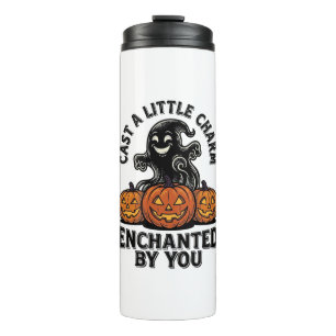 Love Spell Ghost Vintage Halloween Pumpkin Art_1 Thermal Tumbler