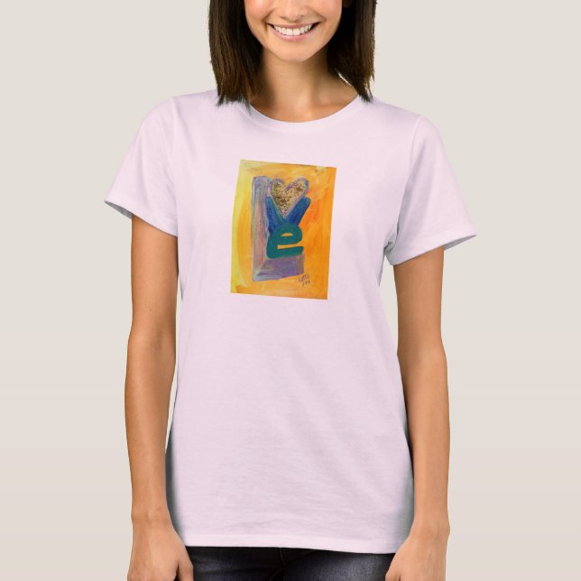 Love Spring Stack Glitter Inspirational Word Shirt (Front)