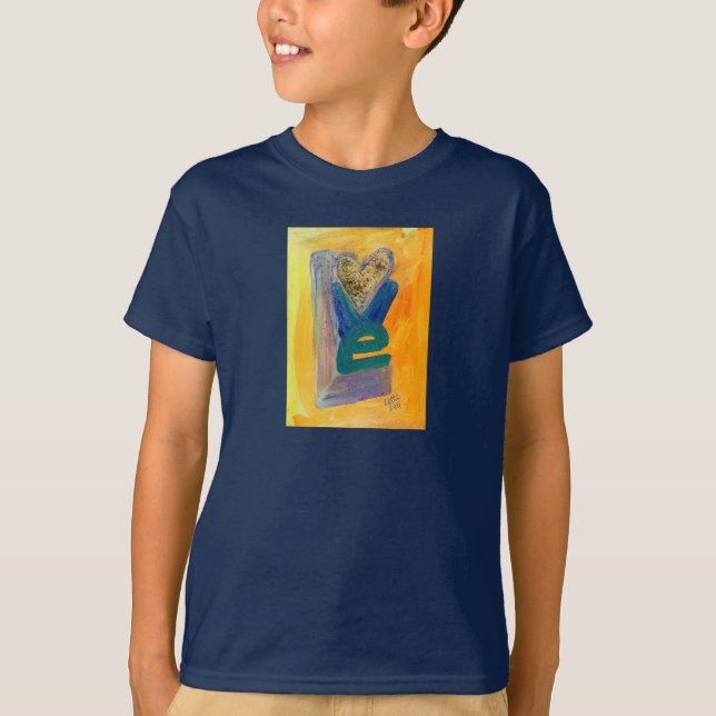 Love Spring Stack Inspirational Word Art Shirt (Front)