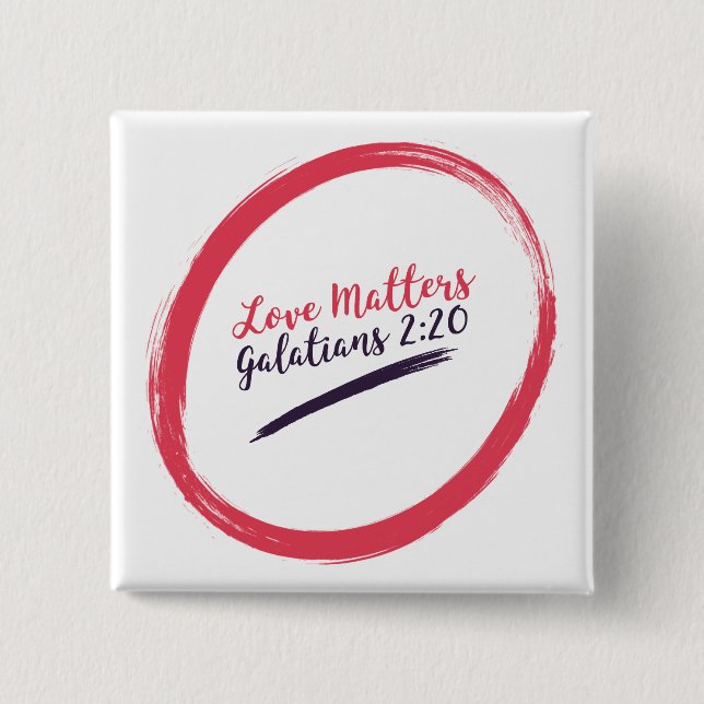 Love  Square Button (Front)