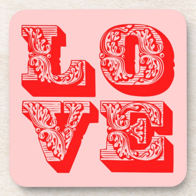 LOVE Square Coaster (Front)