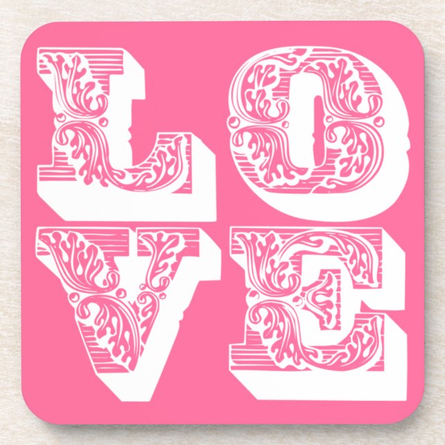 LOVE Square Coaster (Front)