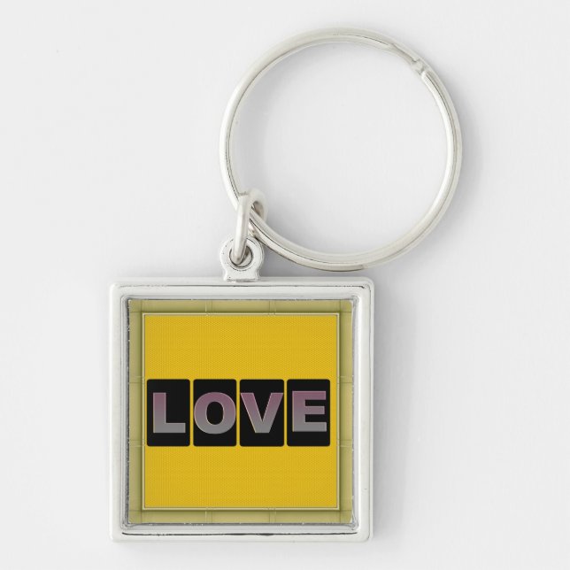 Love Square Keychain (Front)