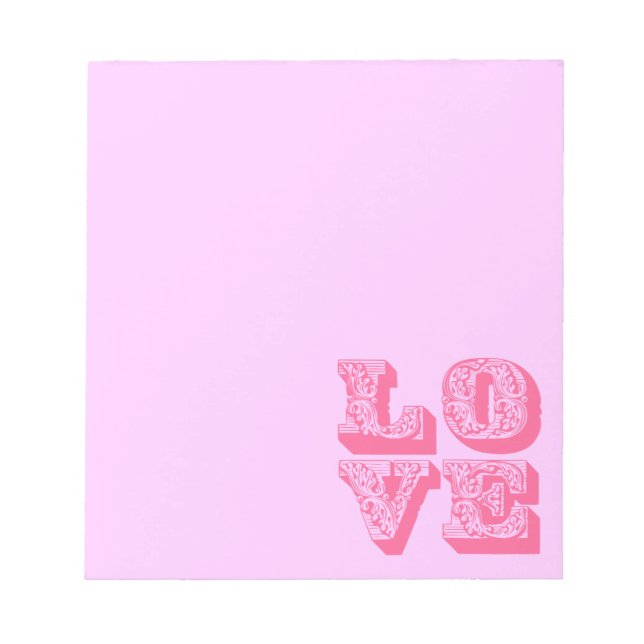 LOVE Square Notepad (Front)