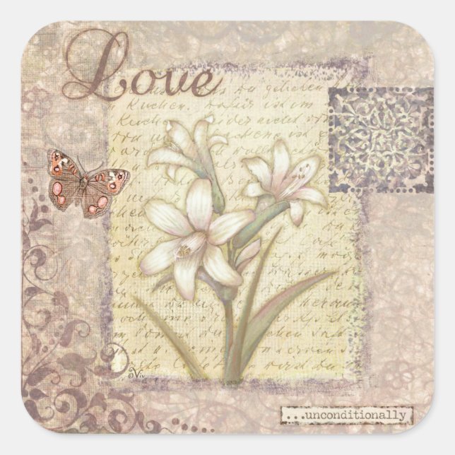 Love Square Sticker (Front)