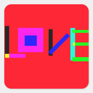 Love Square Sticker