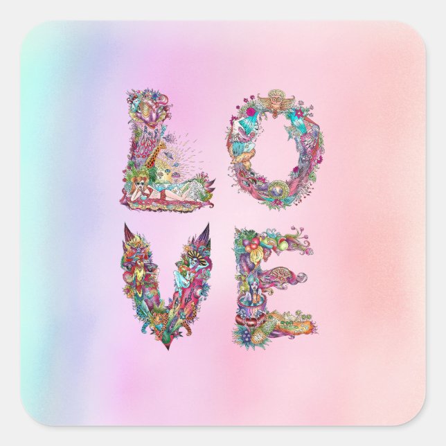 LOVE SQUARE STICKER (Front)