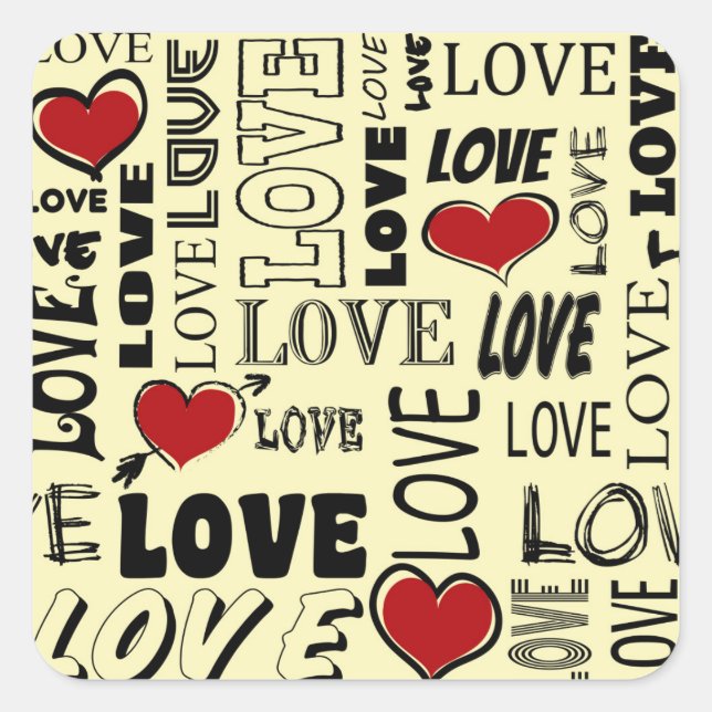Love Square Sticker (Front)