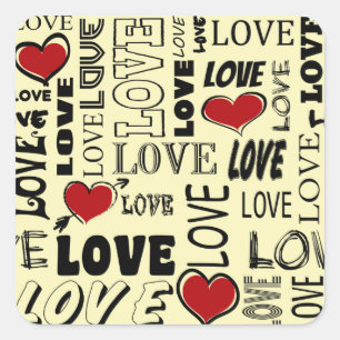 Love Square Sticker