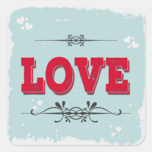 Love Square Sticker