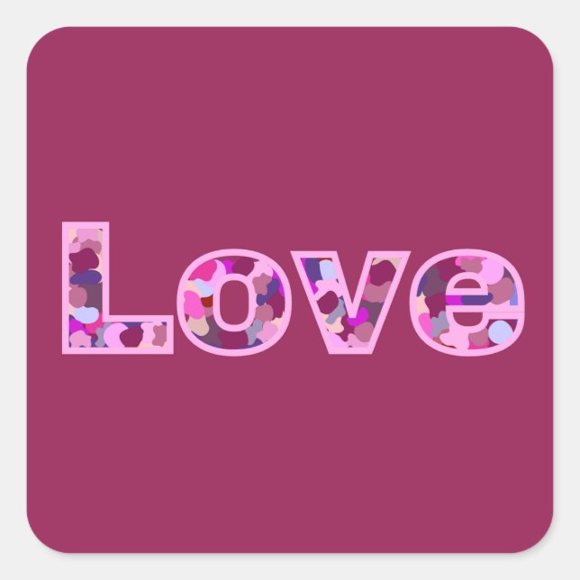 Love Square Sticker (Front)