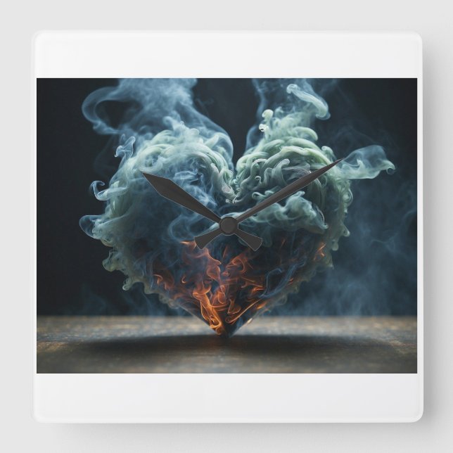 Love Square Wall Clock (Front)