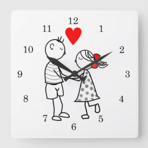 LOVE - SQUARE WALL CLOCK