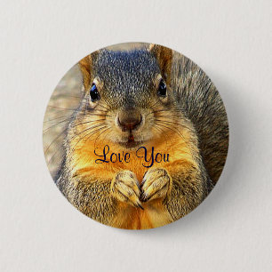 Love Squirrel_ 6 Cm Round Badge