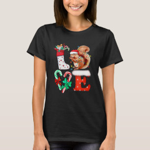 Love Squirrel Lover Costume Adult Xmas Pyjamas Pla T-Shirt
